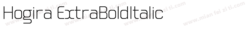 Hogira ExtraBoldItalic字体转换